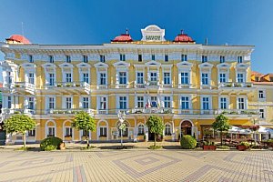 Františkovy Lázně ve Spa Hotelu Savoy **** s polopenzí, thajskou masáží, bazénem a saunou + hudební večery