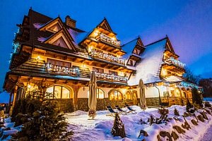 Polské Tatry jen 1 km od ski areálu: Białka Tatrzańska v Hotelu Burkaty *** se snídaní/polopenzí a wellness
