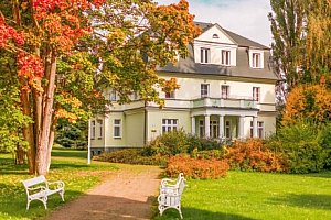 Konstantinovy Lázně: Lázeňské domy Mánes, Palacký a Purkyně s polopenzí, wellness a procedurami + sleva