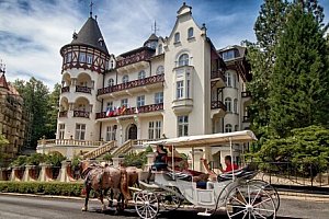 Dovolená v Karlových Varech ve Ville Trocnov s polopenzí a neomezeným wellness + procedury a welcome drink